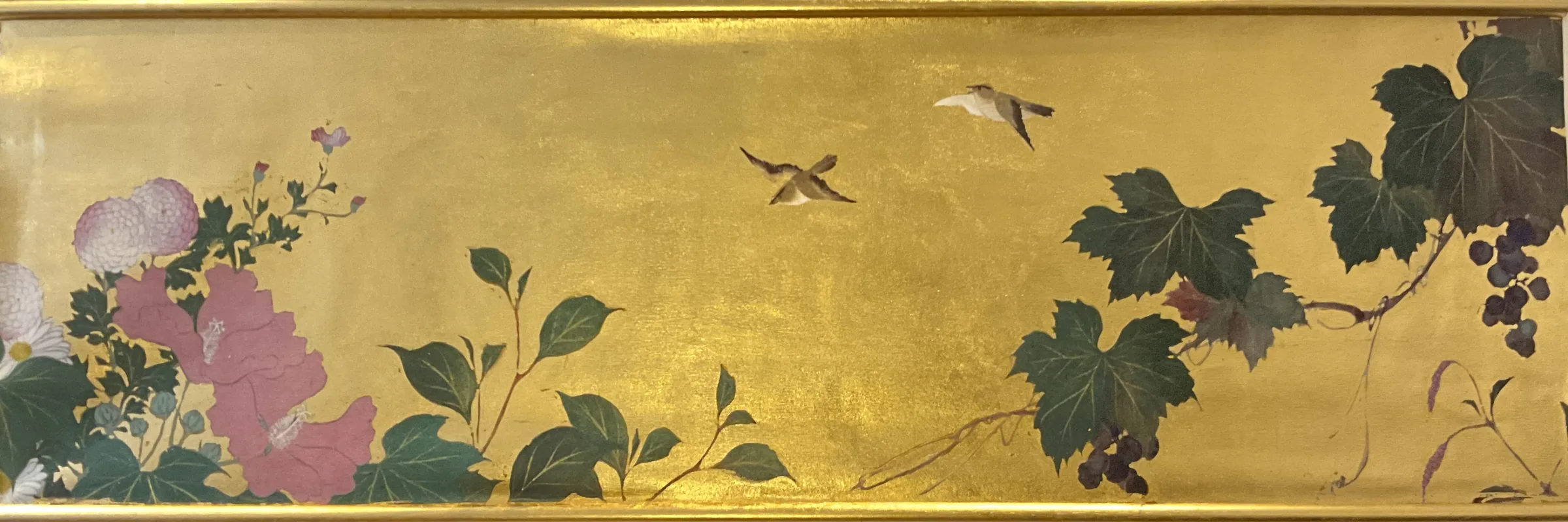Primavera — pannello orizzontale a foglia d'oro